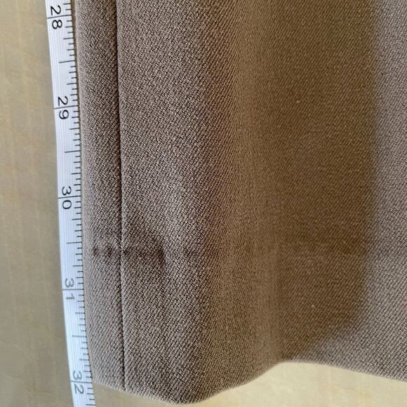 Express Editor Taupe/Beige/Neutral  Straight Leg Trousers Mid Rise, Slim, 8R - Picture 7 of 15